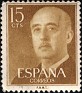 Spain 1955 General Franco 15 CTS Ocher Edifil 1144. Uploaded by Mike-Bell